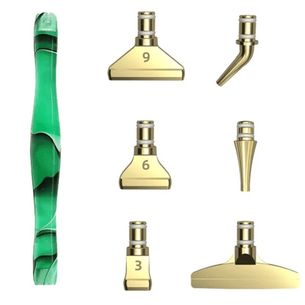 Ergonomischer Stift mit 6 Metall Aufsätzen - Diamond Painting - Kreativsein.shop