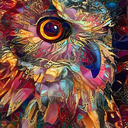 Eule Abstrakt - 5D DIY Diamond Painting - Kreativsein.shop