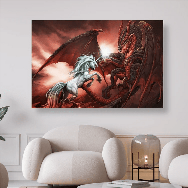 Fantasy Drachen und Einhorn - Diamond Painting - Kreativsein.shop