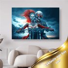 Geisterpaar mit roten Augen auf Motorrad - 5D DIY Diamond Painting - Kreativsein.shop