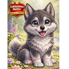 🐺 Kawaii Diamond Painting Set „Süßer Wolf mit Schmetterling“ – Niedliches DIY Motiv