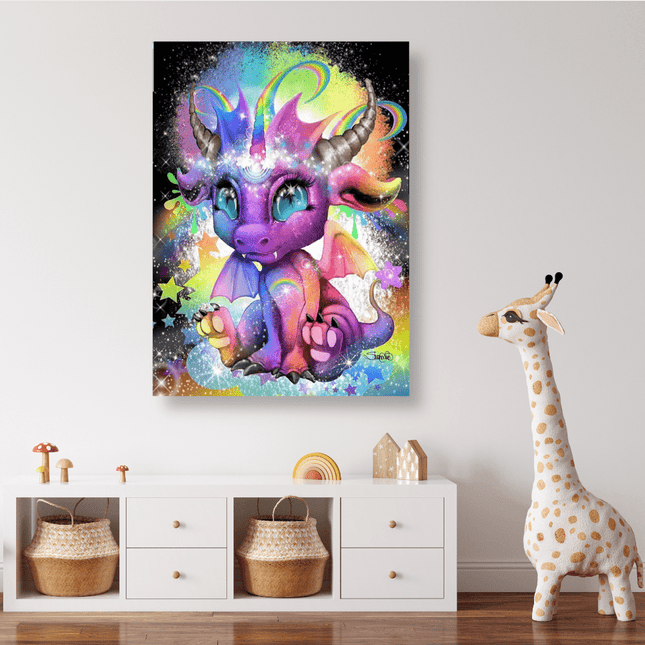 Kleiner bunter Drache - 5D DIY Diamond Painting - Kreativsein.shop