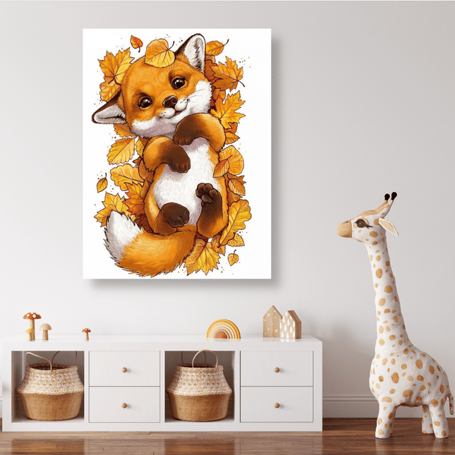 Kleiner Fuchs im Herbstlaub - 5D DIY Diamond Painting - Kreativsein.shop