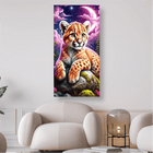 Kleiner Tiger mit Mond - 5D DIY Diamond Painting - Kreativsein.shop