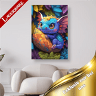 Kleines blaues Drachenbaby LA - 5D DIY Diamond Painting - Kreativsein.shop