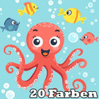 Krake mit Fische Kindermotiv - 5D DIY Diamond Painting