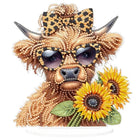 Kuh mit Sonnenblumen Aufsteller - Diamond Painting - Kreativsein.shop