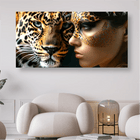 Leopard und Frau - 5D DIY Diamond Painting - Kreativsein.shop