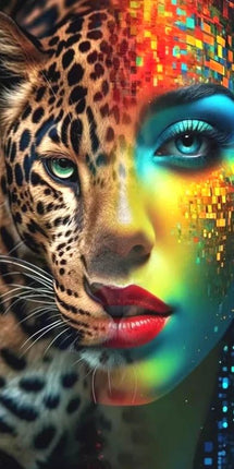 Leopardenfrau - 5D DIY Diamond Painting - Kreativsein.shop