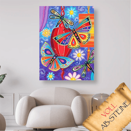 Libellen und Schmetterlinge - Voll AB 5D DIY Diamond Painting - Kreativsein.shop