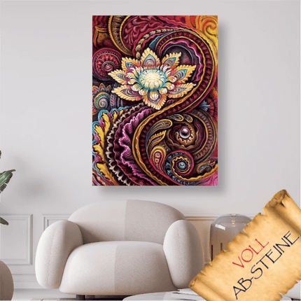 Lotusblüte Mandala Modern - Voll AB 5D DIY Diamond Painting - Kreativsein.shop