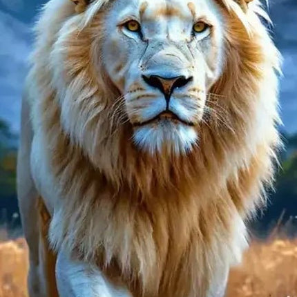 Löwe im Vollmond - 5D DIY Diamond Painting - Kreativsein.shop