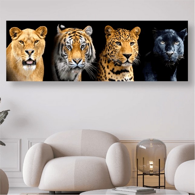 Löwe, Tiger, Leopard und Puma - 5D DIY Diamond Painting - Kreativsein.shop