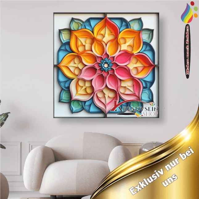 Mandala 2 - Malen nach Zahlen - Kreativsein.shop