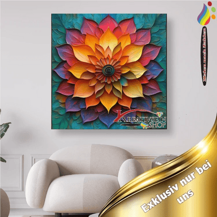 Mandala 3 - Malen nach Zahlen - Kreativsein.shop