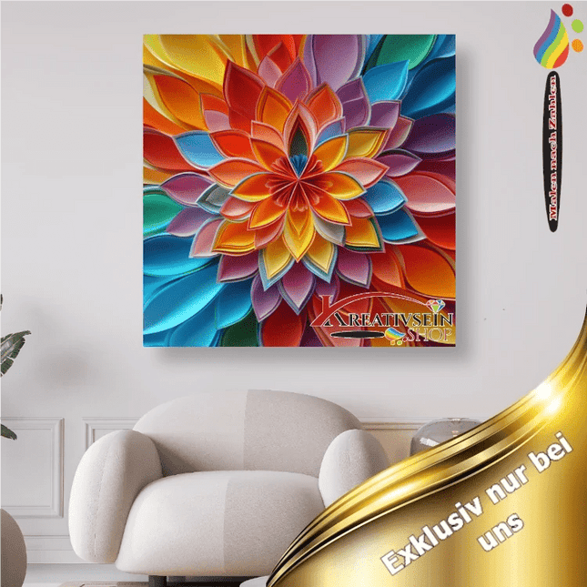 Mandala 6 - Malen nach Zahlen - Kreativsein.shop