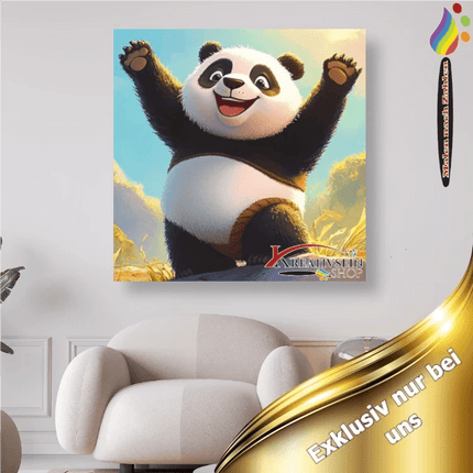 Panda hier bin ich - Malen nach Zahlen - Kreativsein.shop
