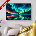 Polarlichter spiegeln sich im Wasser LA - 5D DIY Diamond Painting - Kreativsein.shop