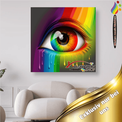 Regenbogen Auge - Malen nach Zahlen - Kreativsein.shop
