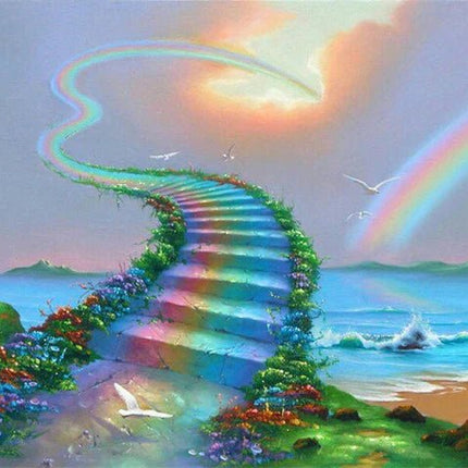 Regenbogentreppe in den Himmel - 5D DIY Diamond Painting