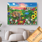 Reh und Hase auf Blumenwiese - Voll AB 5D DIY Diamond Painting - Kreativsein.shop