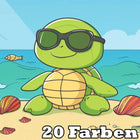 Schildkröte am Strand Kindermotiv - 5D DIY Diamond Painting - Kreativsein.shop
