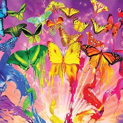 Schmetterlings Regenbogen - Voll AB 5D DIY Diamond Painting - Kreativsein.shop