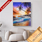 Sonnenuntergang am Meer mit Palmen LA - Voll AB 5D DIY Diamond Painting - Kreativsein.shop