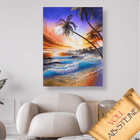 Sonnenuntergang am Meer mit Palmen - Voll AB 5D DIY Diamond Painting - Kreativsein.shop
