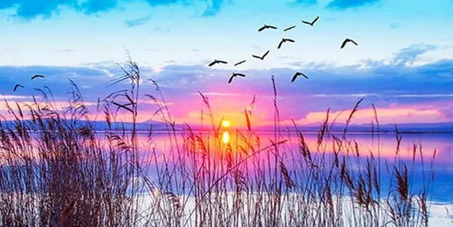 Sonnenuntergang am See - 5D DIY Diamond Painting - Kreativsein.shop