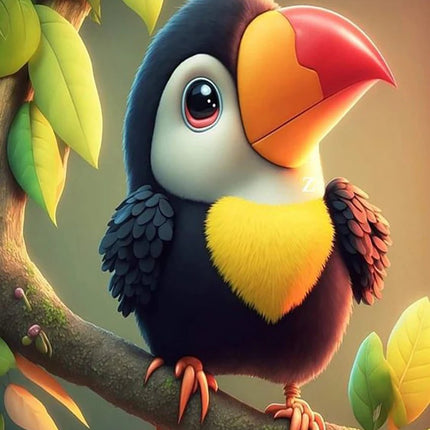 Taru der Tukan - 5D DIY Strass Stein Diamond Painting - Kreativsein.shop