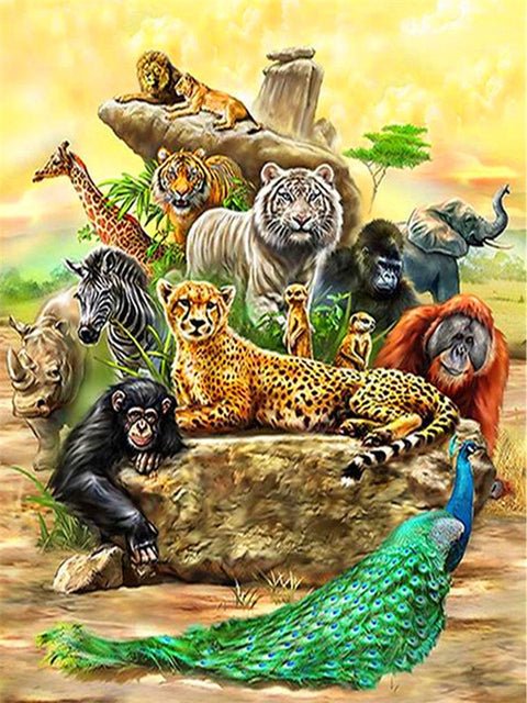 Tierwelt Afrikas - 5D DIY Diamond Painting - Kreativsein.shop