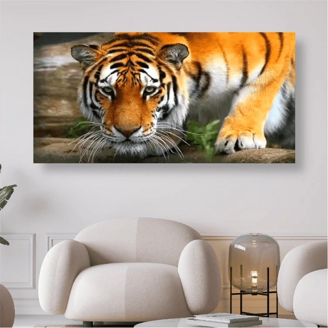 Tiger am Wasser - 5D DIY Diamond Painting - Kreativsein.shop