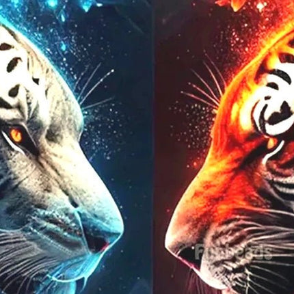 Tigerduell - 5D DIY Diamond Painting - Kreativsein.shop