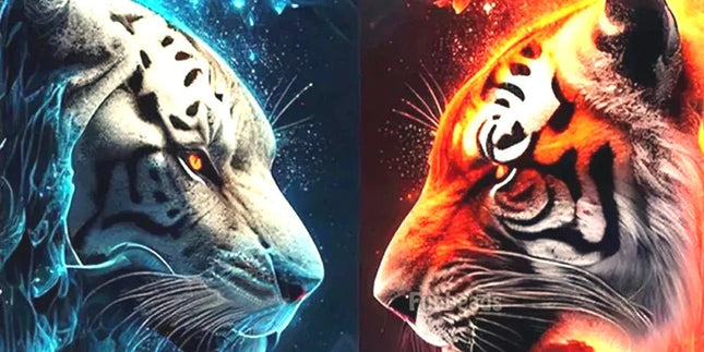 Tigerduell - 5D DIY Diamond Painting - Kreativsein.shop