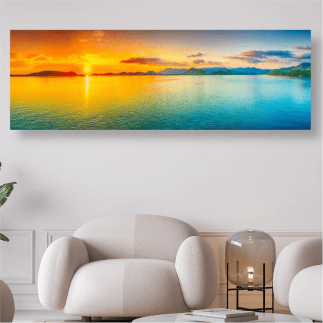 Traumhafter Sonnenuntergang am See - 5D DIY Diamond Painting - Kreativsein.shop