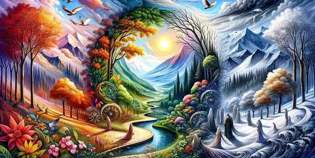 Vier Jahreszeiten - 5D DIY Diamond Painting - Kreativsein.shop