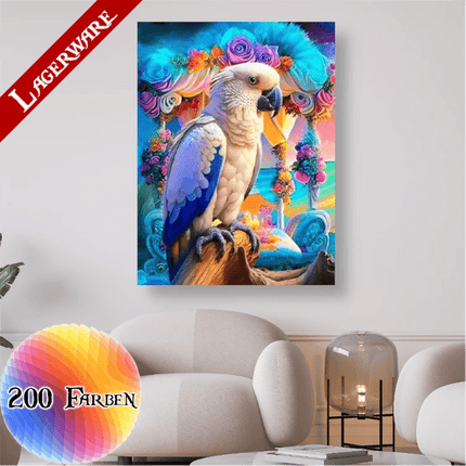 Weisser Kakadu 200 Farben LA - 5D DIY Diamond Painting - Kreativsein.shop