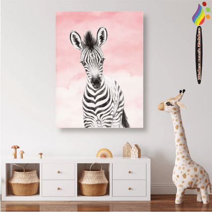Zebra Motiv Kinderzimmer - Malen nach Zahlen - Kreativsein.shop