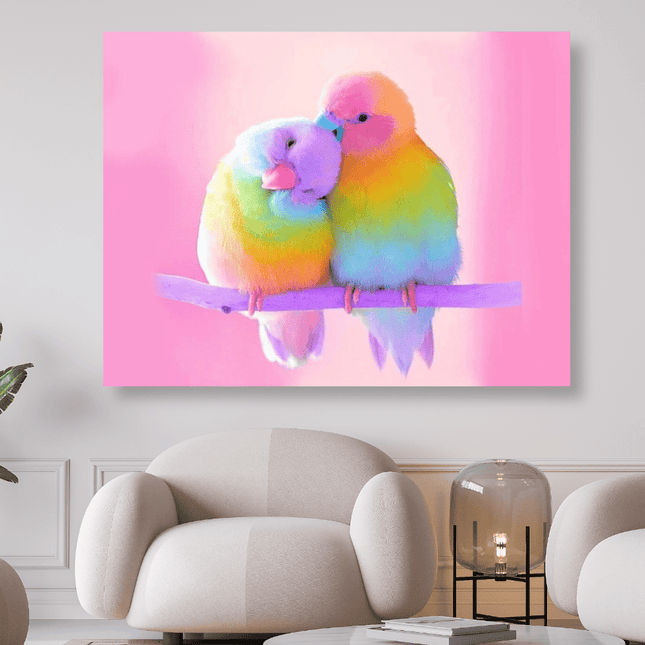 Zwei Sittiche bunt - 5D DIY Diamond Painting - Kreativsein.shop