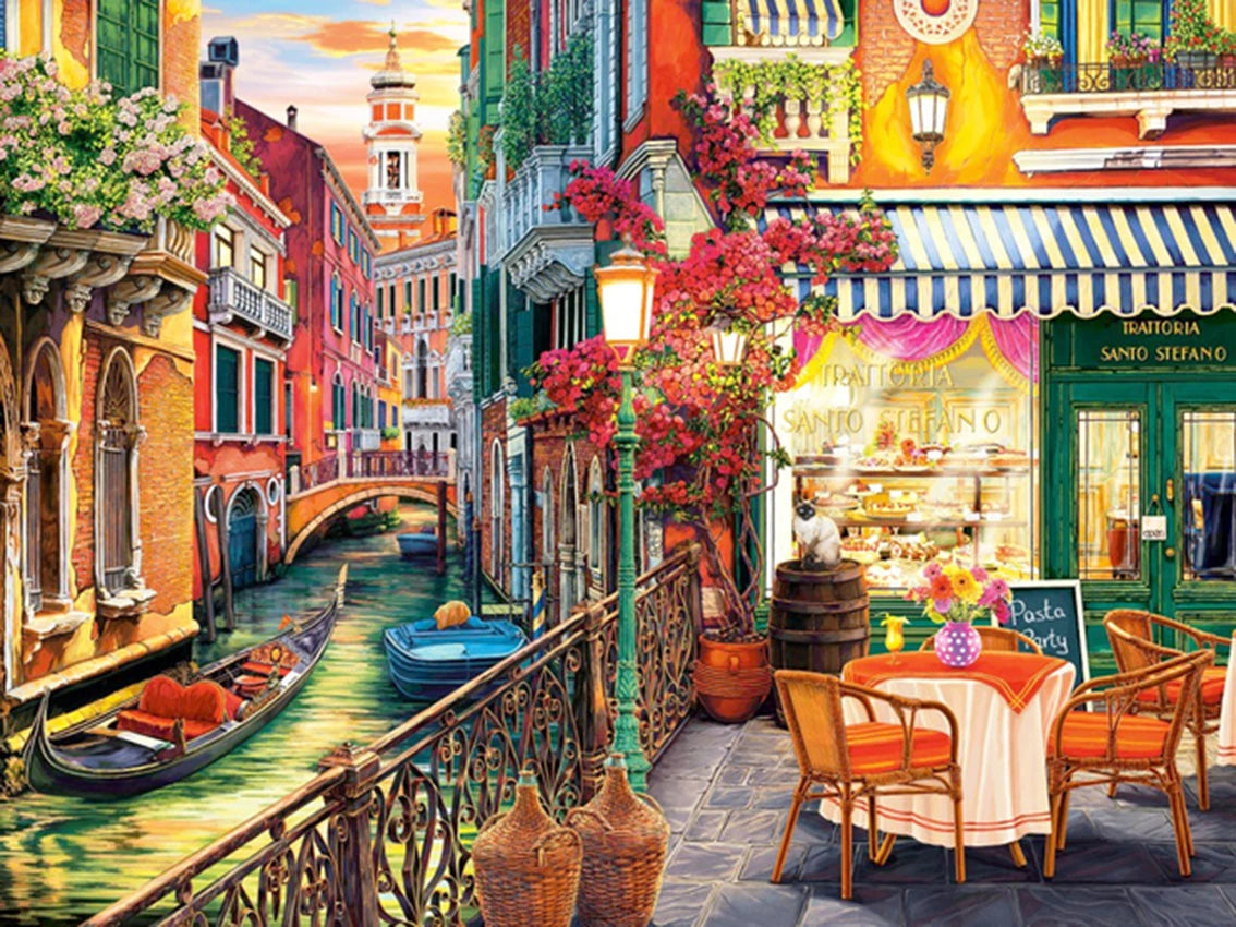 Kleines Restaurant in Venedig - Voll AB Diamond Painting Kreativ sein Shop