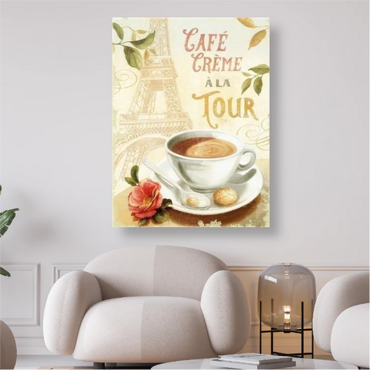 Café Creme a la Tour - Diamond Painting