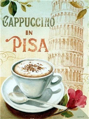 Cappuccino in Pisa - Diamond Painting