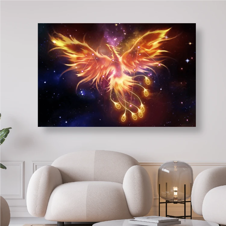 Feuervogel Phoenix mit Sternbild - Diamond Painting