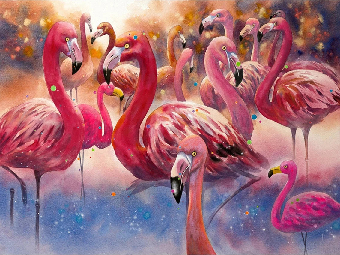 Flamingo Gruppe - Voll AB Diamond Painting kreativ sein shop