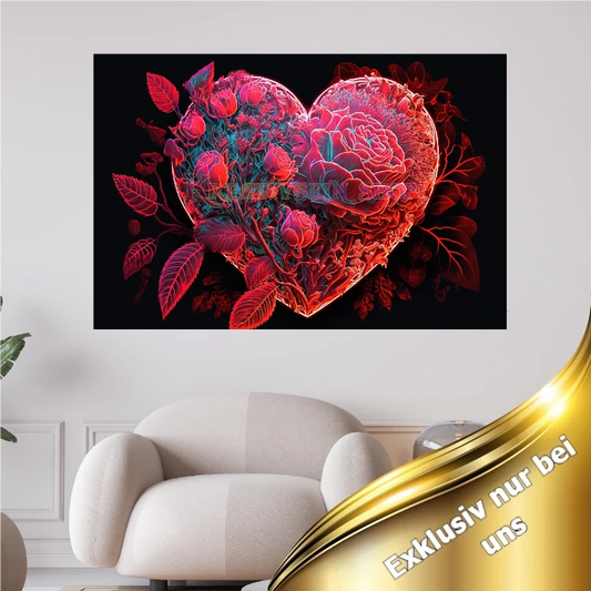 Herz aus roten Rosen - Diamond Painting kreativsein shop