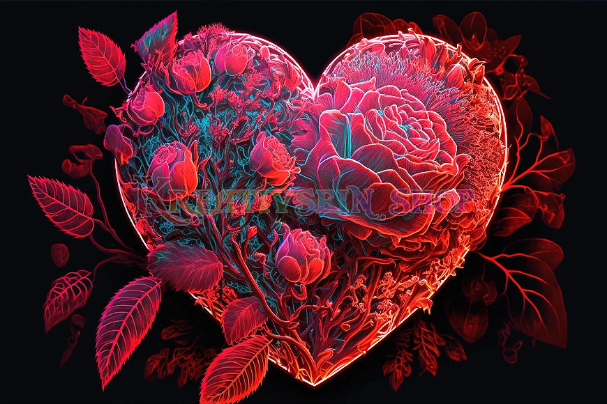 Herz aus roten Rosen - Diamond Painting kreativsein.shop