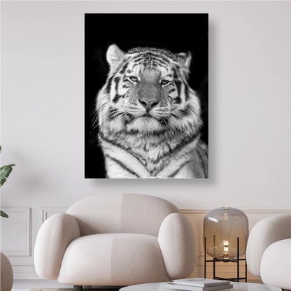 Kopf des Tigers in schwarz/weiss - Diamond Painting kreativsein.shop