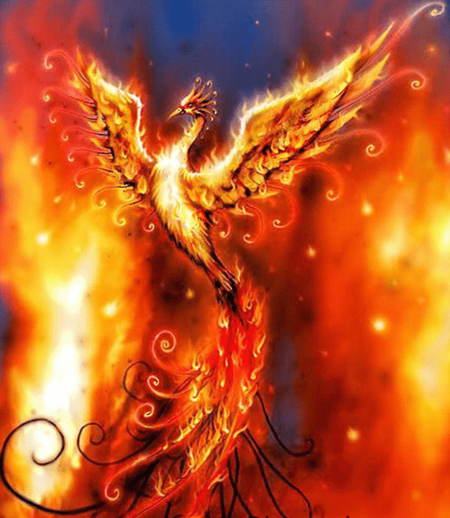 Phoenix in Feuer und Flammen | Diamond Painting - Kreativsein.shop