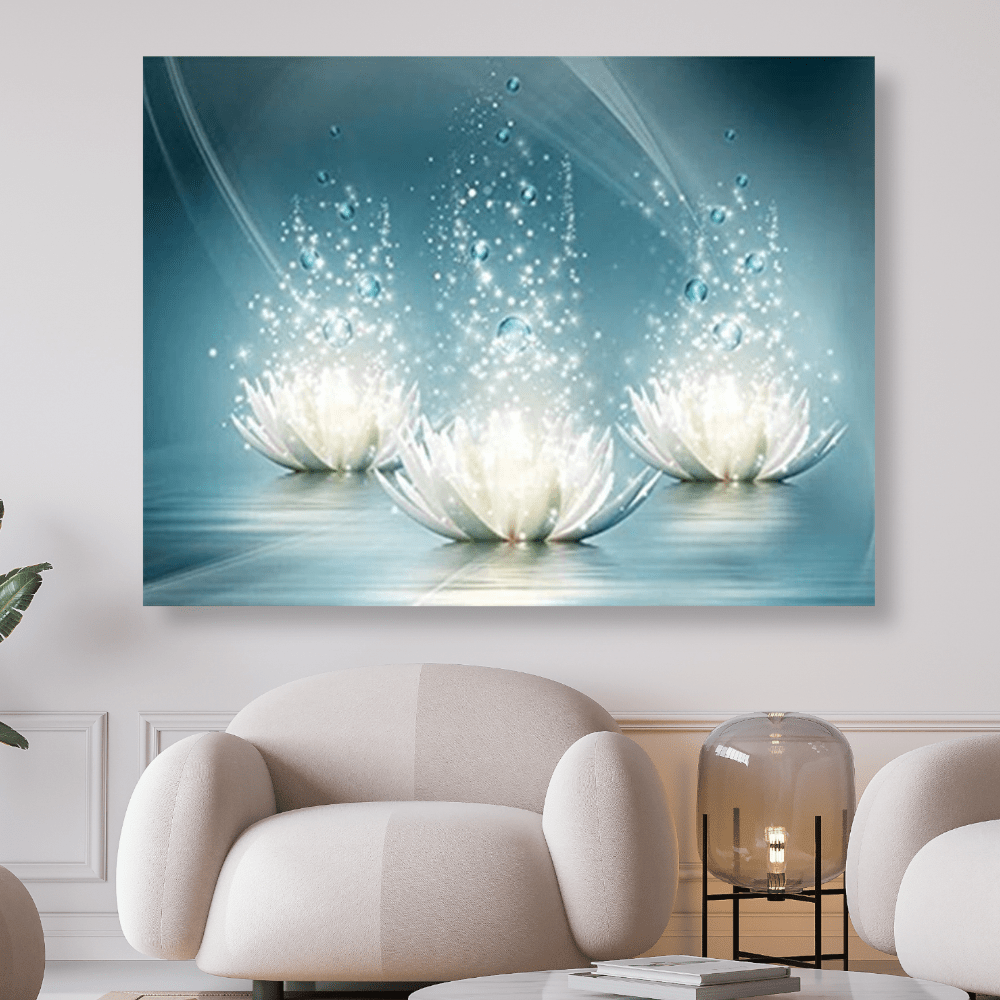 3 Lotusblüten | Diamond Painting - Kreativsein.shop